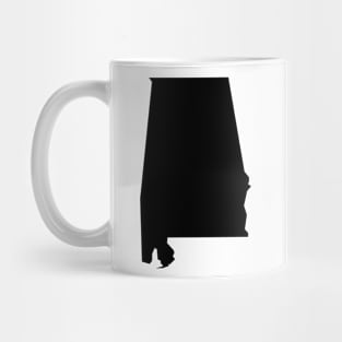 Alabama map in black Mug